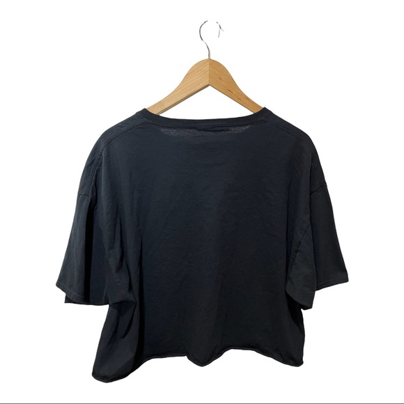 FASHION NOVA BLACK GRAPHIC ROSE CROP SS TEE - Picture 12 of 15